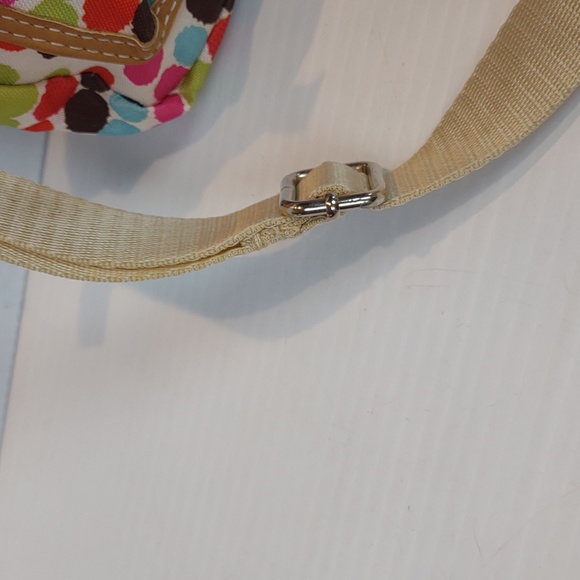 Lily Bloom Multi-Color Polka Dot Crossbody Purse Karma Bloom Fabric Initial "C" - Picture 4 of 15